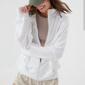 Aerie Classic white Bomber Jacket